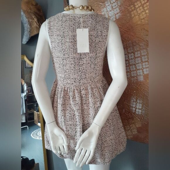 Zara Boucle Cotton Mini Bubble Dress - Picture 3 of 15